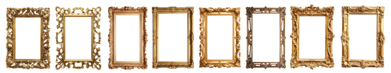 Poster - vintage gold picture frame set