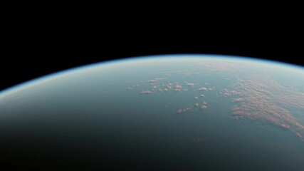 Canvas Print - 4k animation. planet earth in the space - elements of this image furnished by nasa