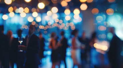 Blurred Image of Business People at Office Party