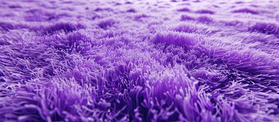 Wall Mural - Beautiful soft shaggy carpet of violet color. with copy space image. Place for adding text or design