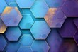 © kenkuza - purple and gold gradient hexagonal background