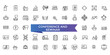 © Rubbble - Conference and seminar Icon set with editable stroke collection for web and ui. Line icons pack. Vector illustration.