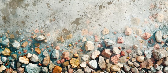 Fototapete - Textures wash gravel (Abstract). with copy space image. Place for adding text or design