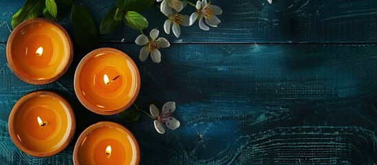 Aufkleber - DIY - do it yourself concept. Process of making honey aroma beeswax candles. with copy space image. Place for adding text or design