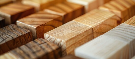 Poster - Wooden sampler close up on light background