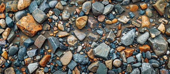 Fototapete - Textures wash gravel (Abstract). with copy space image. Place for adding text or design