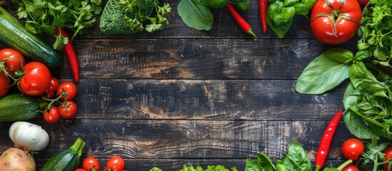 Leinwandbilder - Fresh vegetables. Copy space image. Place for adding text or design
