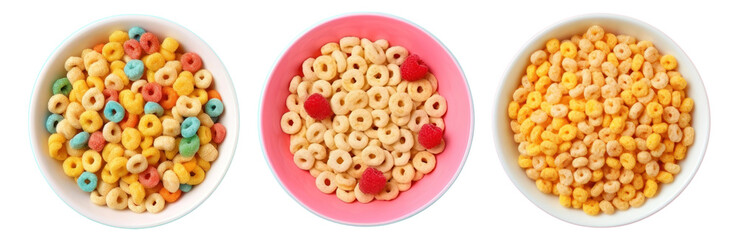 Sticker - Cereal food bowl png cut out element set