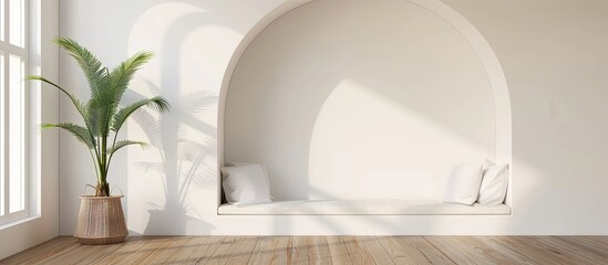 Poster - comfortable pillows decoration in arch for relax. with copy space image. Place for adding text or design