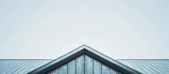 Poster - iron triangle roof. with copy space image. Place for adding text or design