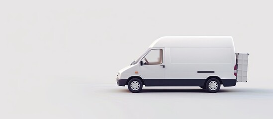 Wall Mural - delivery van isolated. with copy space image. place for adding text or design