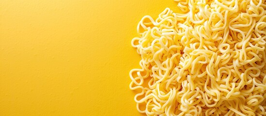 Leinwandbilder - Dried noodles with pastel background  Texture  Food. with copy space image. Place for adding text or design