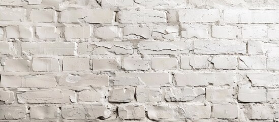 Wall Mural - whitewashed brick wall, light brickwork background for design. White masonry. with copy space image. Place for adding text or design