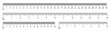 © stoker - Measuring charts with 30 centimeters, 12 inches. Horizontal scale with 6 inch and 15 centimeter markup and numbers. Rulers Inch and metric rulers template.