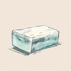 This is an illustration of handmade soap made by hand. It is based on a modern image on an isolated background.