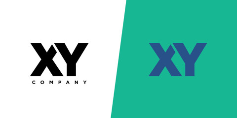 Wall Mural - Letter X and Y, XY logo design template. Minimal monogram initial based logotype.
