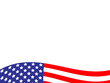 © SONIA SHAIKH - United States Independence Day flag sticker on bottom transparent background, PNG Vector illustration.