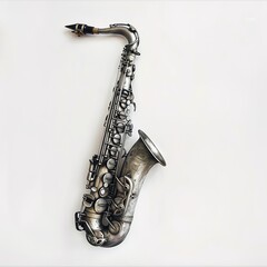 saxophone in white background