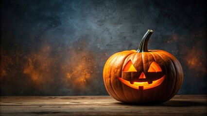Halloween pumpkin against dark background, pumpkin, Halloween, spooky, decoration, orange, October, Jack-o-lantern, autumn