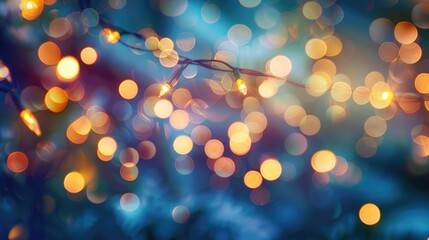 Wall Mural - background of blurred lights