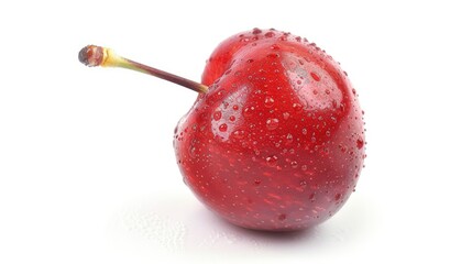 Canvas Print - Isolated Cherry Berry on White Background Cutout