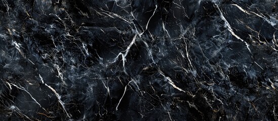 Fototapete - Black Marble Stone Texture Background, High Resolution High Gloss Marble Texture With Interior Exterior Home Decoration Used For Ceramic Wall Tiles And Floor Tiles Surface. with copy space image