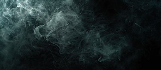 Sticker - Abstract smoke texture over black. Fog in the darkness. with copy space image. Place for adding text or design