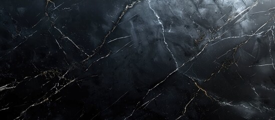 Fototapete - Black marble texture Stone natural abstract background pattern (with high resolution). with copy space image. Place for adding text or design