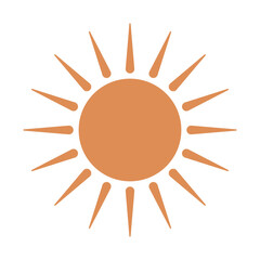 Minimalist sun design vector icon style