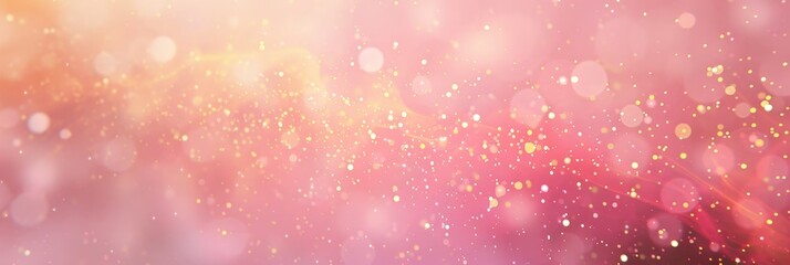 Wall Mural - Abstract Pink and Gold Bokeh Background