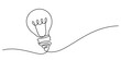 © dhtgstockphoto - light bulb one line drawing continuous
