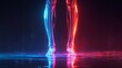 © Georgii - 3D holographic anatomy showcase of human tibia and fibula bones