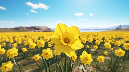 Wall Mural - daffodils in spring