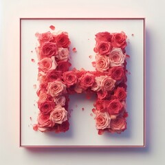 Wall Mural - Rose colored letters