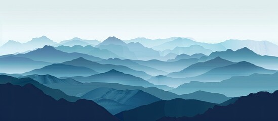 Poster - mountain landscape. Copy space image. Place for adding text or design