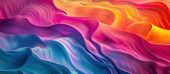 Poster - Awesome colorful abstract background. Futuristic motion waves  design. Interior home decoration. Copy space image. Place for adding text and design