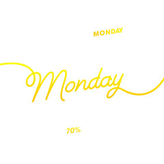 Wall Mural - up to 70% offer for cyber monday sale text on red background. can be used as poster or template desi