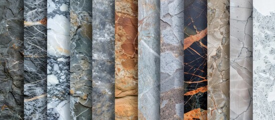Wall Mural - Marble and granite texture collection for architecture. Copy space image. Place for adding text and design