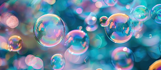 Wall Mural - Bubbles. Copy space image. Place for adding text and design
