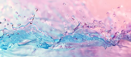 Poster - water splashes on a pastel background Glass   Abstract. Copy space image. Place for adding text and design