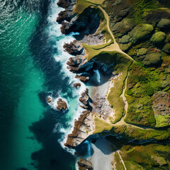 Canvas Print - aerial view of the sea