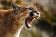 © Lubos Chlubny - Angry cougar or mountain lion hunts its prey