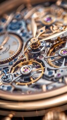 Aufkleber - Close-up of intricate watch mechanism