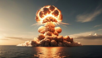 an atomic explosion in the ocean

