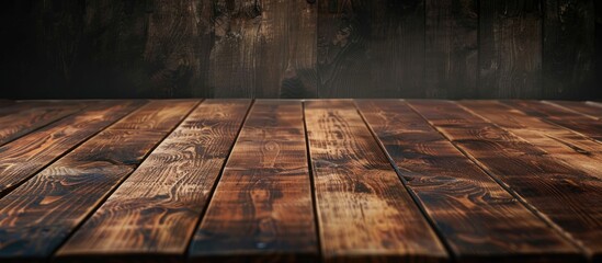 Wall Mural - browen wooden table of free space for your product and kitchen interior. free space for your decorat