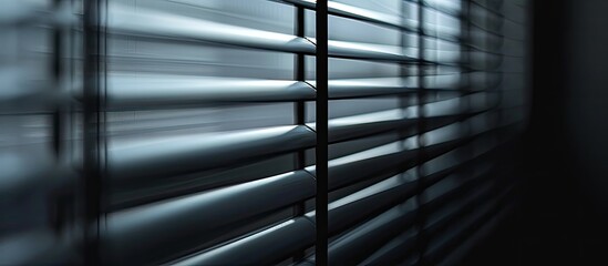 Sticker - Lattice over the road. Black stripes. Close-up blinds. Copy space image. Place for adding text and design