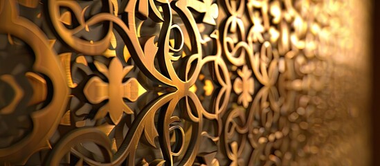Wall Mural - Laser Cutting Design Used For Sealing & Partition. Copy space image. Place for adding text and design
