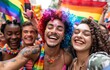 © Gelpi - Joyful Rainbow Celebration at Pride Parade: Unity and Diversity in Action - Generative ai