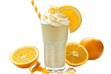 Wall Mural - Orange Creamsicle Smoothie isolated on transparent background png