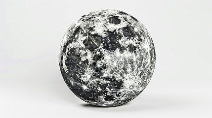 Wall Mural - beautiful full moon isolated on white background.